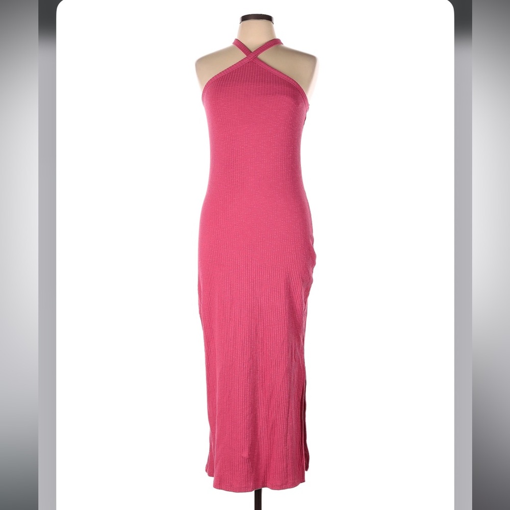 Pink Halter Maxi Dress